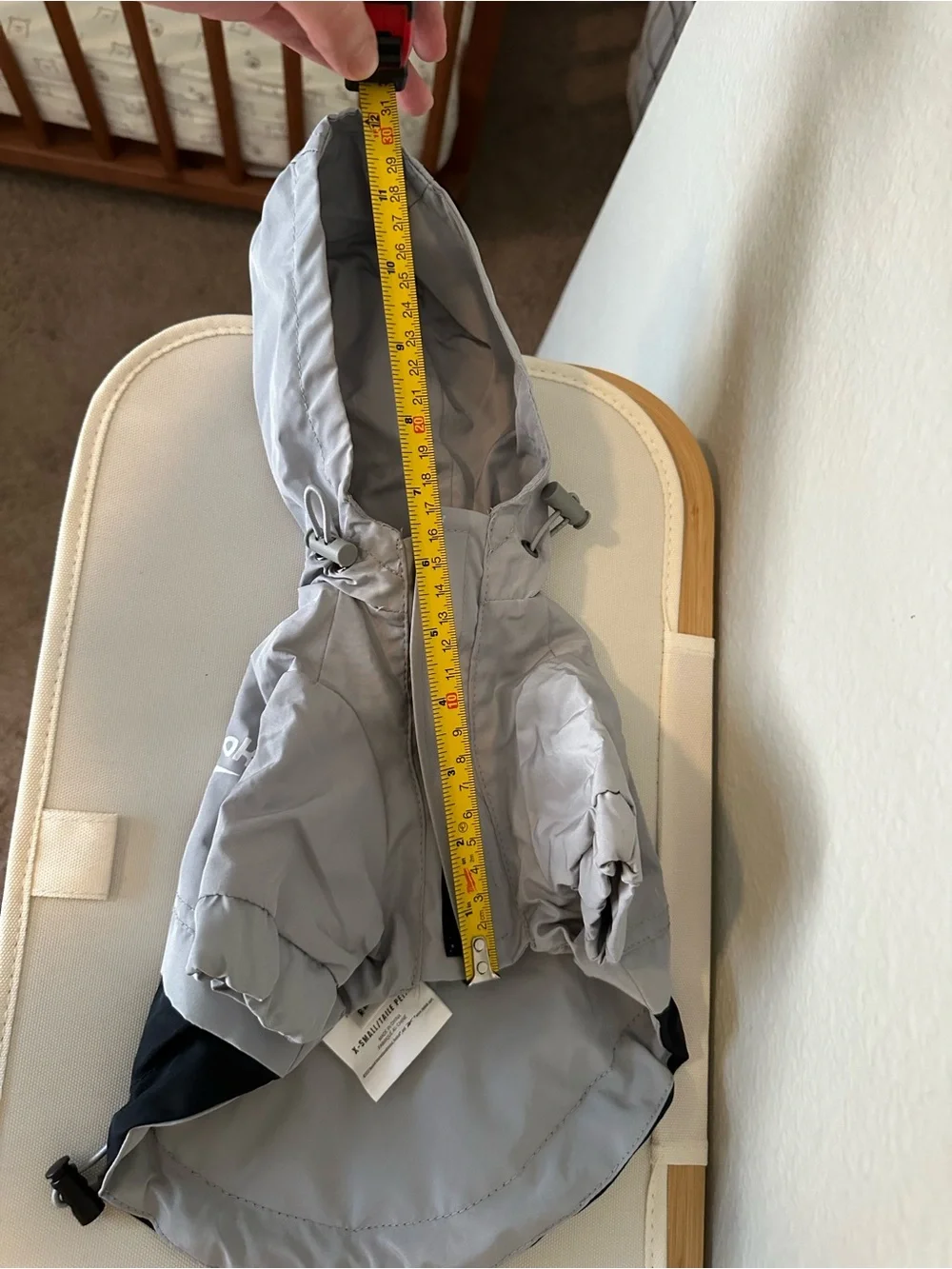 Reebok dog’s Gray and Black rain Jacket